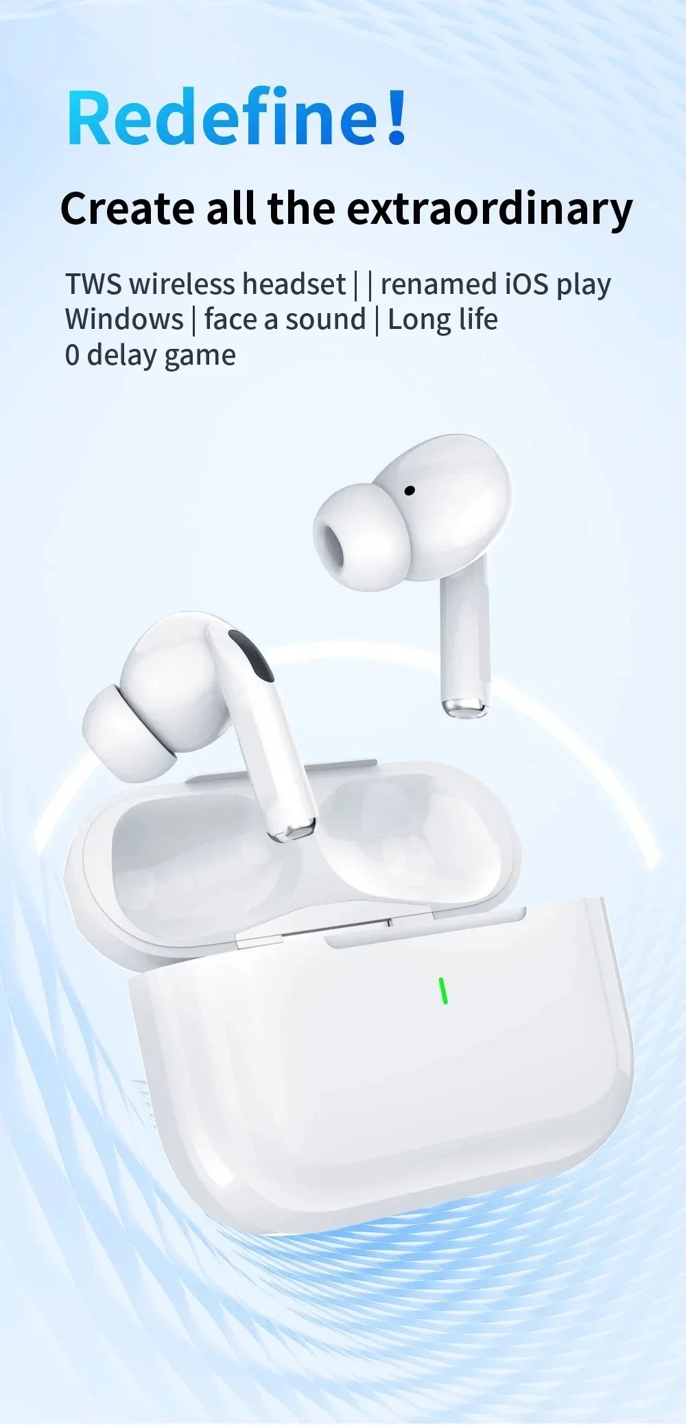 Airs Pro Bluetooth Auriculares earphones wireless Bluetooth