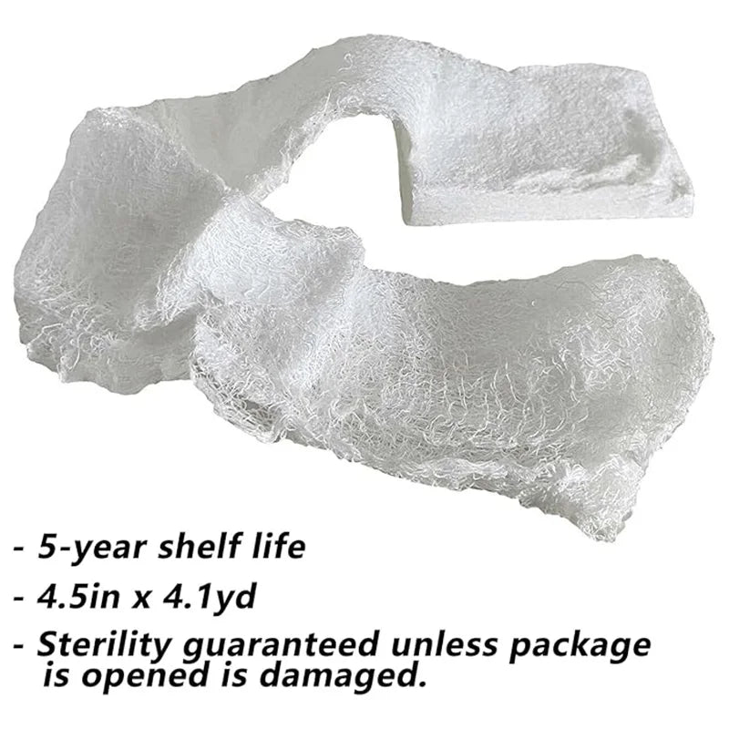 2 x Rhino Rescue Compressed Gauze Vendaje de Heridas Estéril de Emergencia