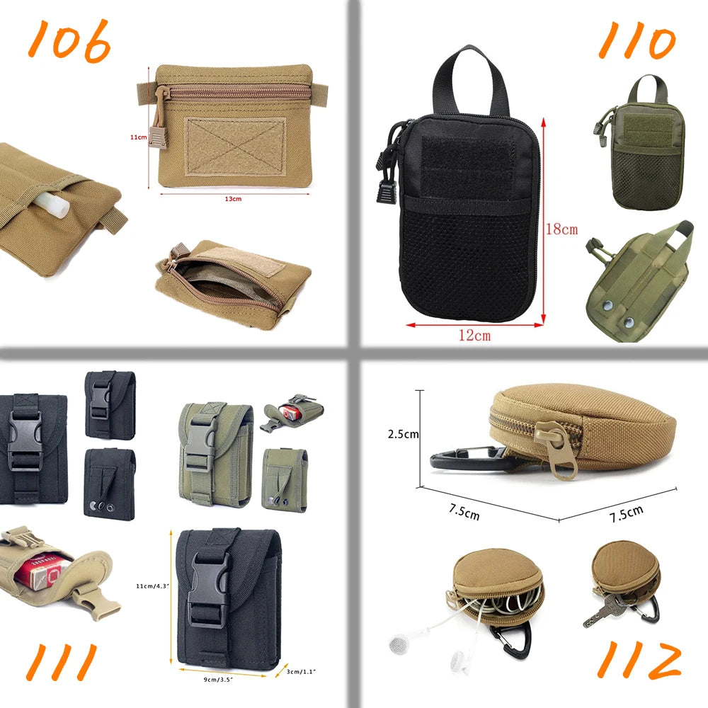 Bolsas Tácticas Molle, Pouch, Varios Modelos