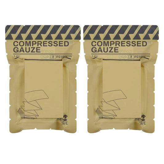 2 x Rhino Rescue Compressed Gauze Vendaje de Heridas Estéril de Emergencia