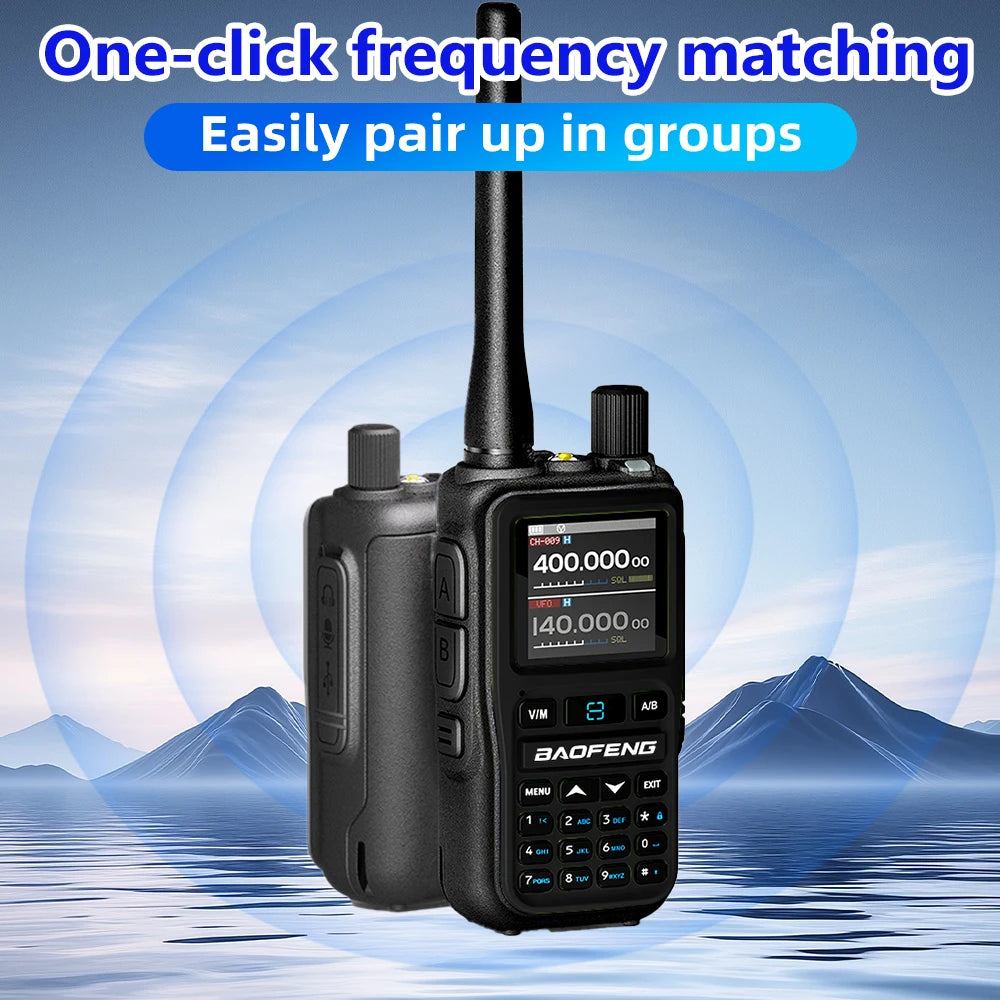 1PC Baofeng UV 5RMINI Radio Walkie Multibanda, FM, AM, UHF, VHF, PMR, Frecuencia Aérea.